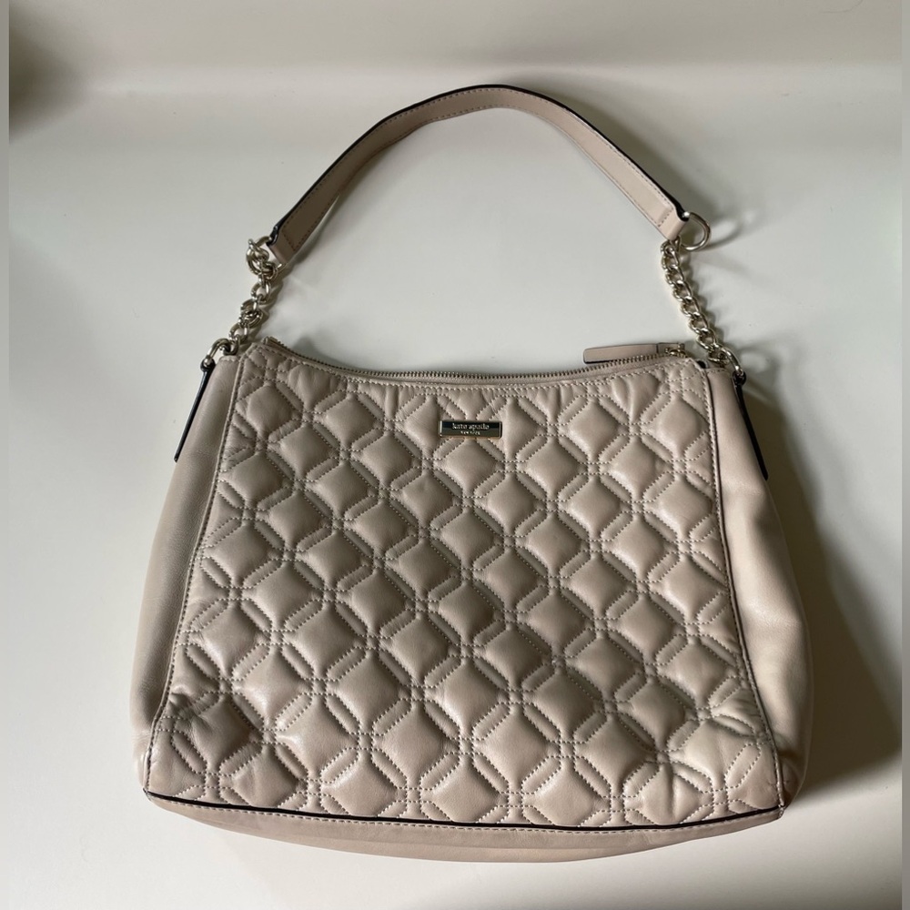 Kate spade tan quilted leather purse